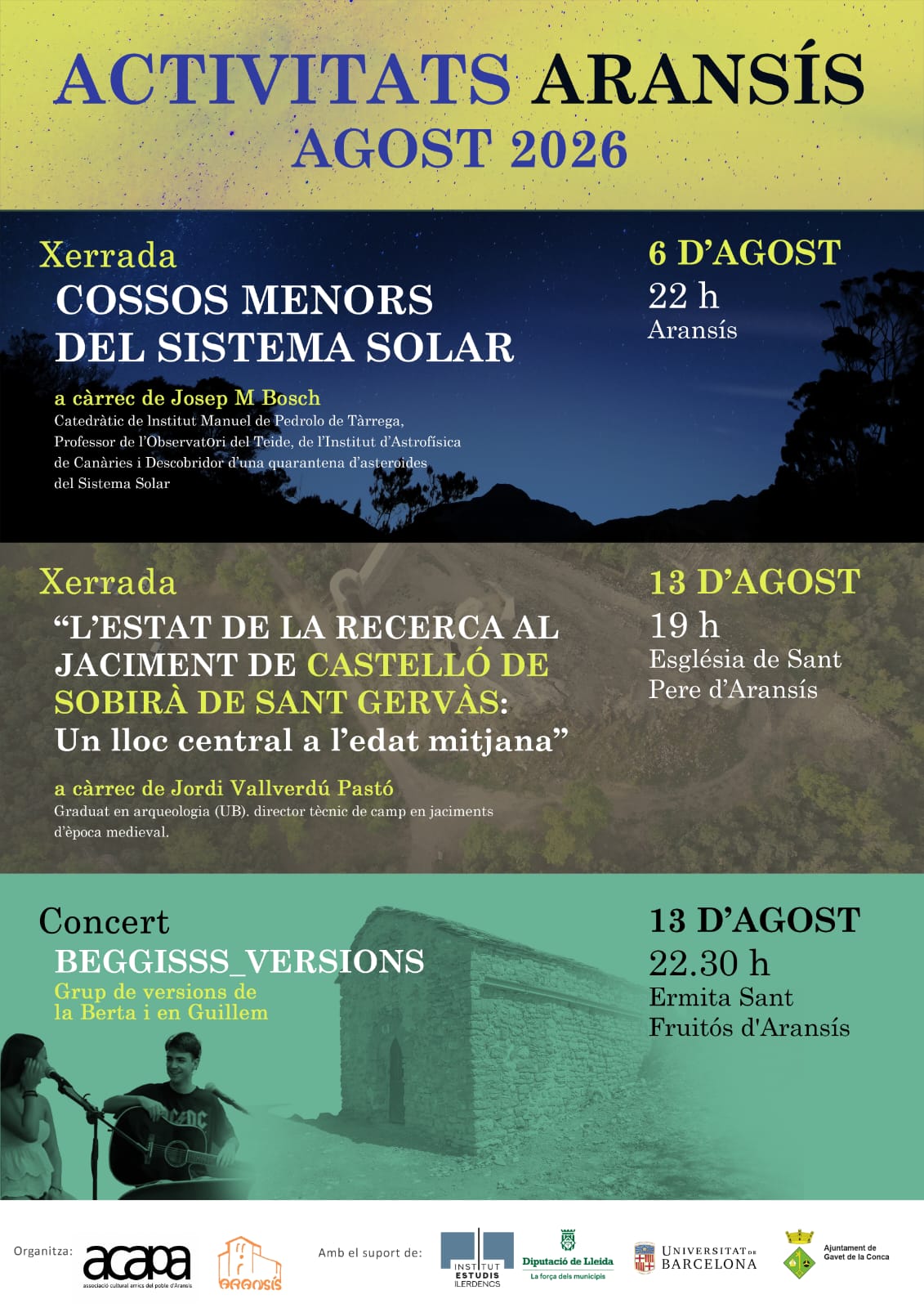 Activitats agost 2026